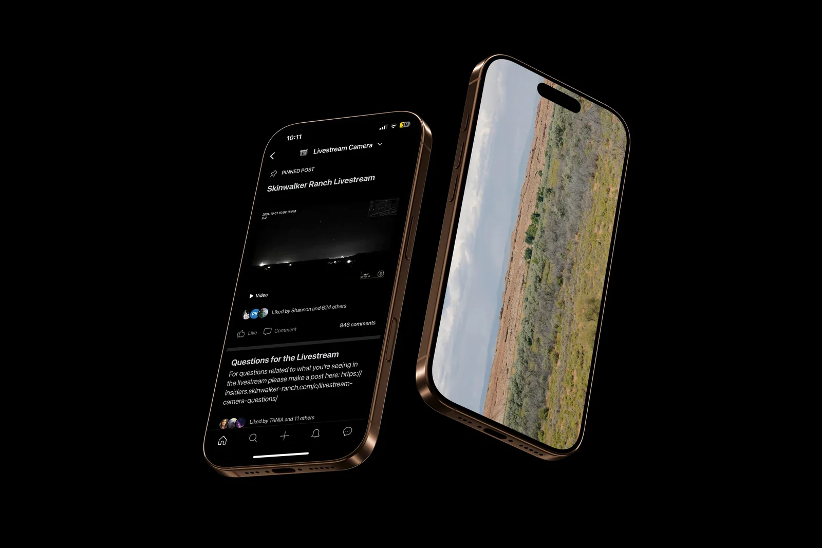 Skinwalker Ranch Insiders app on phone